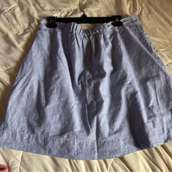 H. Bass & Co blue and white striped Women's Skirt - Picture 2 of 7